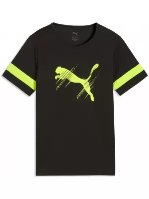 Kinder-T-Shirt PUMA ATTACANTO LOGO JERSEY JR 66104603 PUMA BLACK/LIMETTE SQUEEZE