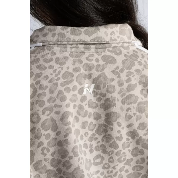  Sweatshirt mit halbem Reißverschluss und Leopardenmuster NEBBIA PRIMAL 866 CREMEFARBENER LEOPARD 