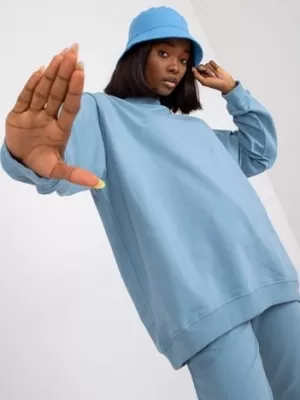 Damen-Sweatshirt BASIC FEEL GOOD AP-BL-A-R001 HELLBLAU