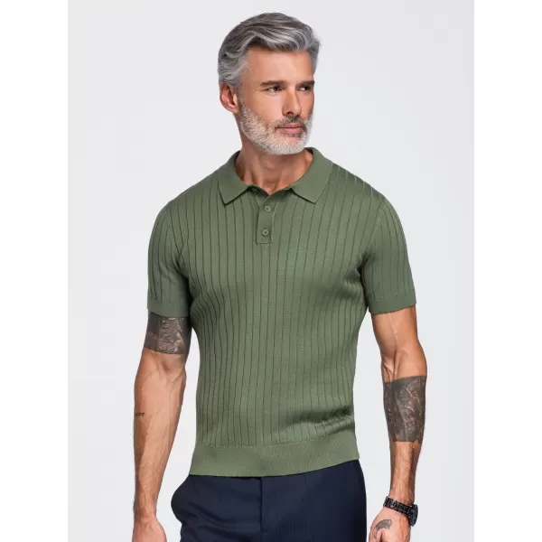  Herren-Poloshirt OMBRE OM-POSS-0180 OLIVE 