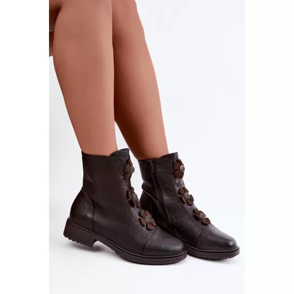  Damen-Stiefeletten BOTO ASA295-5 BRAUN 