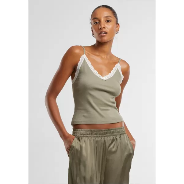  Damen-Tanktop URBAN CLASSICS TB7514A HELLOLIV/CREMEWEIß 