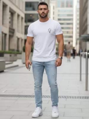 Herren-T-Shirt DSTREET NX0137R-WH WEIß