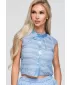 Damenbluse OMBRE OW-TS-E0066 BLAU