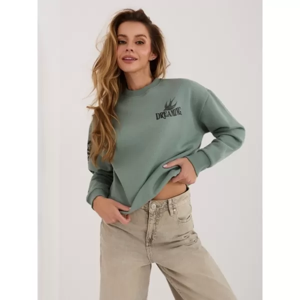  Damen-Sweatshirt SUBLEVEL D10600T02568H PISTAZIEN 