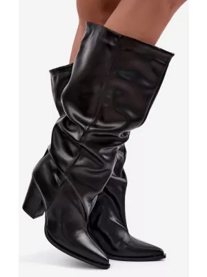 Damenstiefel BOTO 2598A SCHWARZES LEDER
