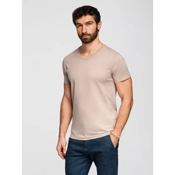  Herren-T-Shirt OMBRE OM-TSBS-0281 WEIß/SAND/MARINE 