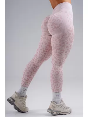 Kompressions-Push-up-Leggings mit Leopardenmuster NEBBIA PRIMAL 849 ROSA LEOPARD