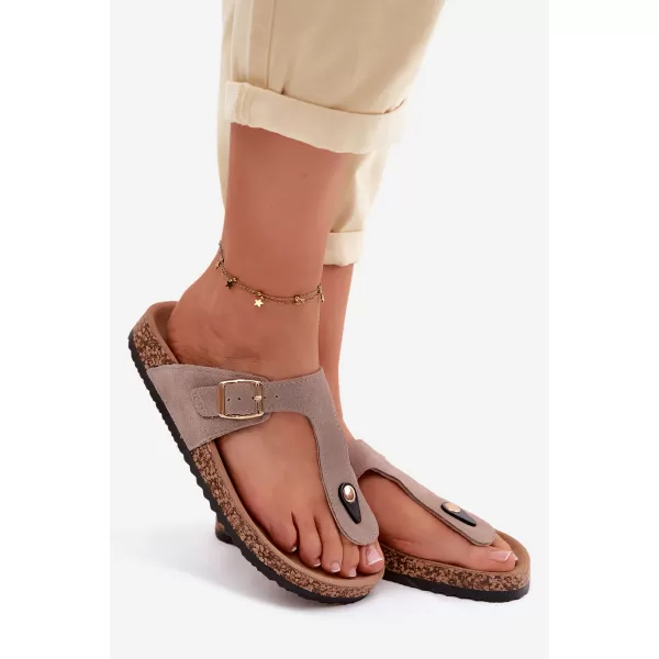  Damen-Flip-Flops BOTO 26SD21-101 BEIGE 