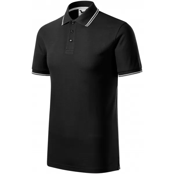  Herren-T-Shirt mit Kragen MALFINI FOCUS 232 SCHWARZ 
