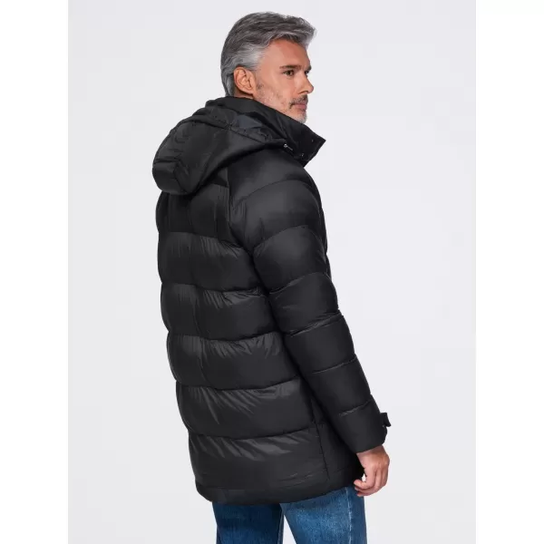  Herren-Winterjacke OMBRE OM-JALJ-0263 SCHWARZ 