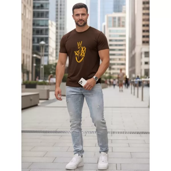  Herren-T-Shirt DSTREET NX0138R-CH BRAUN 