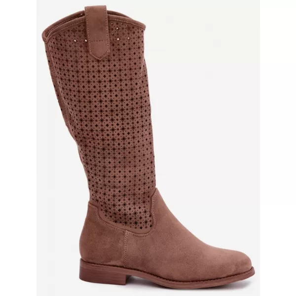  Damenstiefel S.BARSKI HY62-8144 KAFFEE 