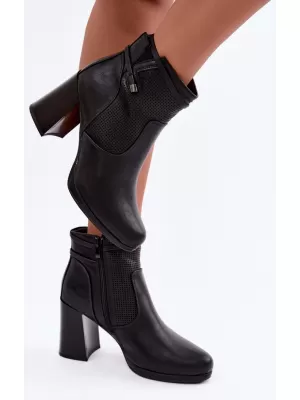 Damen-Stiefeletten BOTO FAF125B-2 SCHWARZ