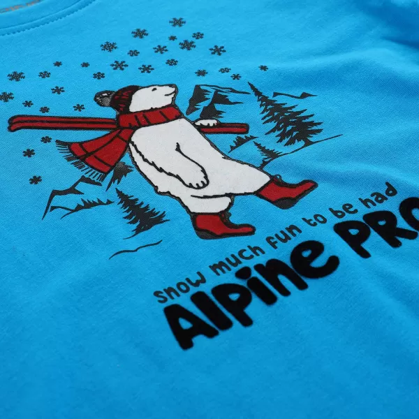  Kinder-T-Shirt ALPINE PRO ECCO 2 NEON-ATOMARBLAUE PA-VARIANTE 