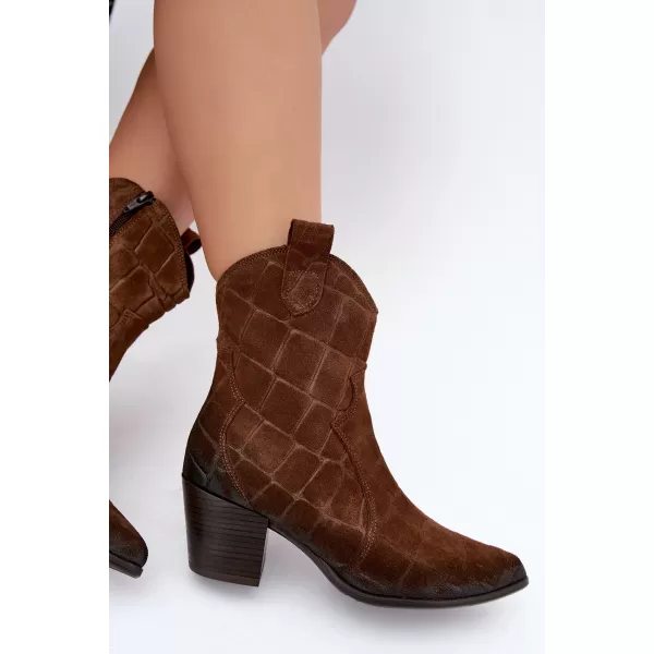  Cowboystiefel für Damen ZAZOO 1998 BRAUN 