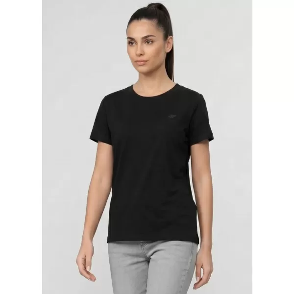  Damen-T-Shirt 4F WAW25TTSHF2350 TIEFSCHWARZ 