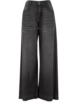 Damenhosen URBAN CLASSICS TB7712 SCHWARZ GEWASCHEN