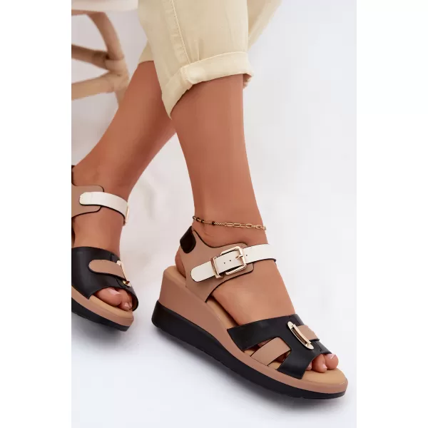  Damensandalen ARTIKER 58C0316 SCHWARZ/BEIGE 