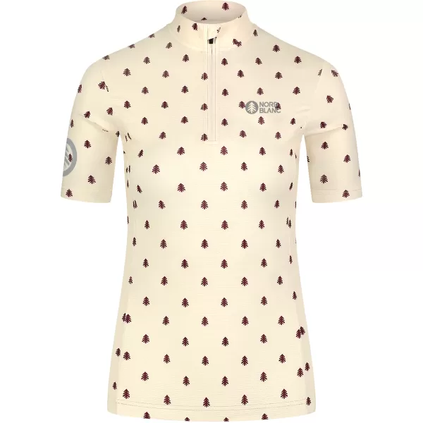  Damen-Radtrikot NORDBLANC TREES NBSLF8085 BEIGE 