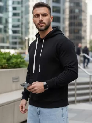 Herren-Sweatshirt DSTREET BX5952 SCHWARZ