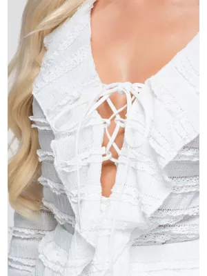 Damenbluse OMBRE OW-TS-E0067 WEIß