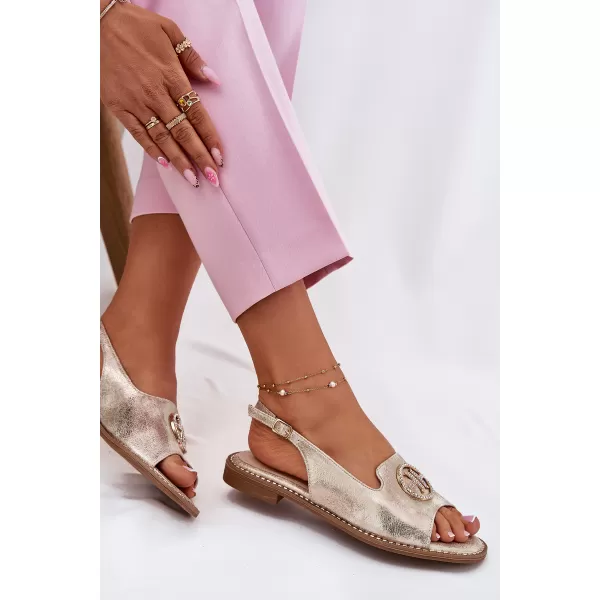  Damensandalen S.BARSKI KV51-002 HELLES GOLD 