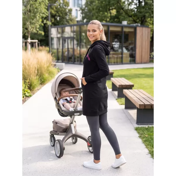  Erweitertes Damen-Sweatshirt ALTISPORT ALW001419 SCHWARZ ROSA 