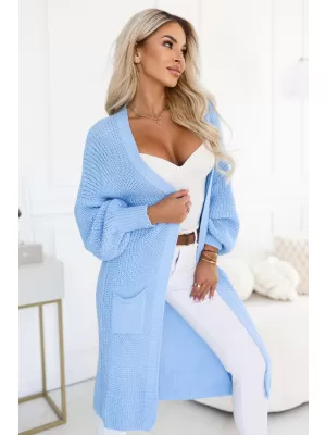 Strickjacke für Damen NUMOCO 627-3 HELLBLAU