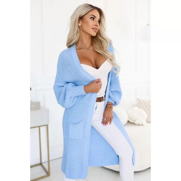  Strickjacke für Damen NUMOCO 627-3 HELLBLAU 