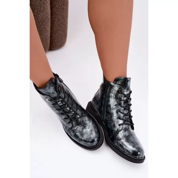  Damen-Stiefeletten S.BARSKI HY62-8140 GRÜN 