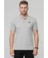 Herren-T-Shirt mit Kragen 4F WMM00TPTSM0770 DUNKELGRAU MELIERT