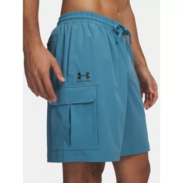  Herrenshorts UNDER ARMOUR VIBE WOVEN CARGO SHORT 1386560-466 BLAU 