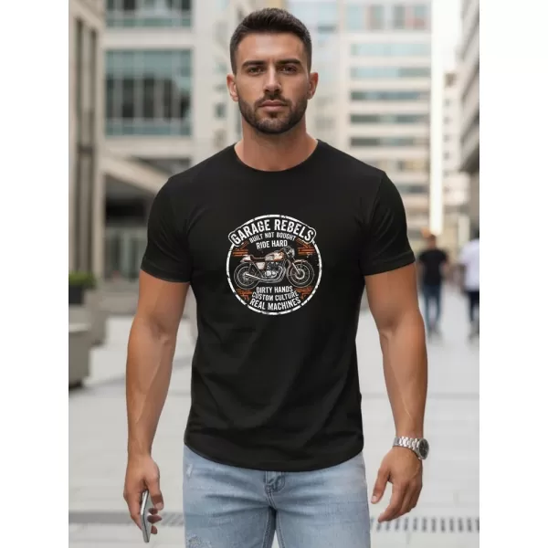  Herren-T-Shirt DSTREET NX5007R-BK SCHWARZ 