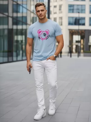 Herren-T-Shirt DSTREET NX0136R-SK HELLBLAU