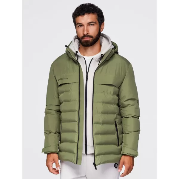  Winter-Steppjacke für Herren OMBRE OM-JAHP-0305 OLIVE 