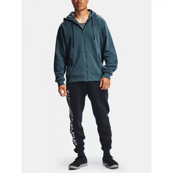  Herren-Sweatshirt UNDER ARMOUR RIVAL FLEECE AMP FZ HD 1357113-467 BLAU 