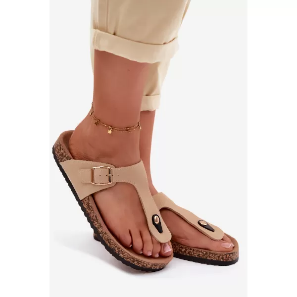  Damen-Flip-Flops BOTO 26SD21-101 BEIGE 