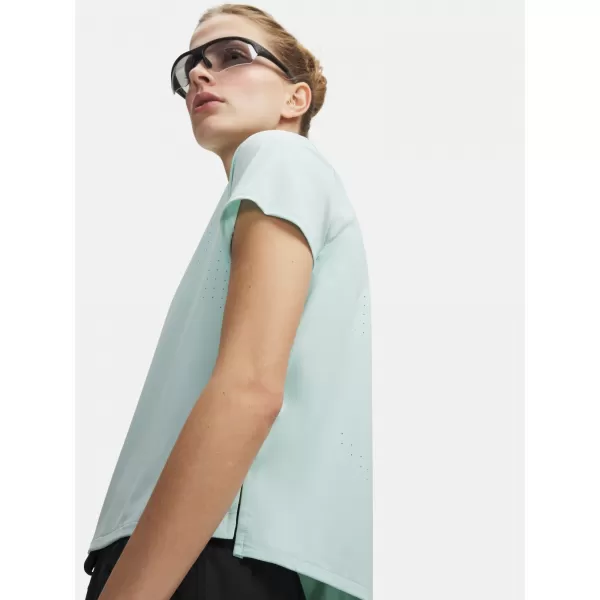  Damen-T-Shirt UNDER ARMOUR VELOCITI PRO SHORTSLEEVE 6009536-703 GRÜN 