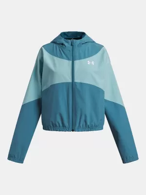 Mädchenjacke UNDER ARMOUR UA RIVAL WOVEN HD JACKET 6004181-466 BLAU