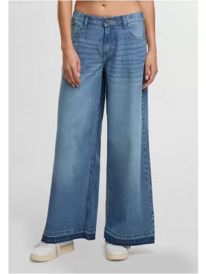 Damenhosen URBAN CLASSICS TB7712 MITTELTIEFBLAU GEWASCHEN