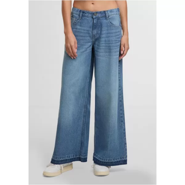  Damenhosen URBAN CLASSICS TB7712 MITTELTIEFBLAU GEWASCHEN 