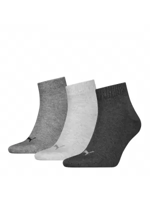 Socken PUMA UNISEX QUARTER PLAIN 3P 93858916 ANTHRAZIT/L MELGRAU/M MELGRAU