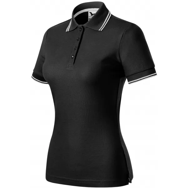  Damen-T-Shirt mit Kragen MALFINI FOCUS 233 SCHWARZ 