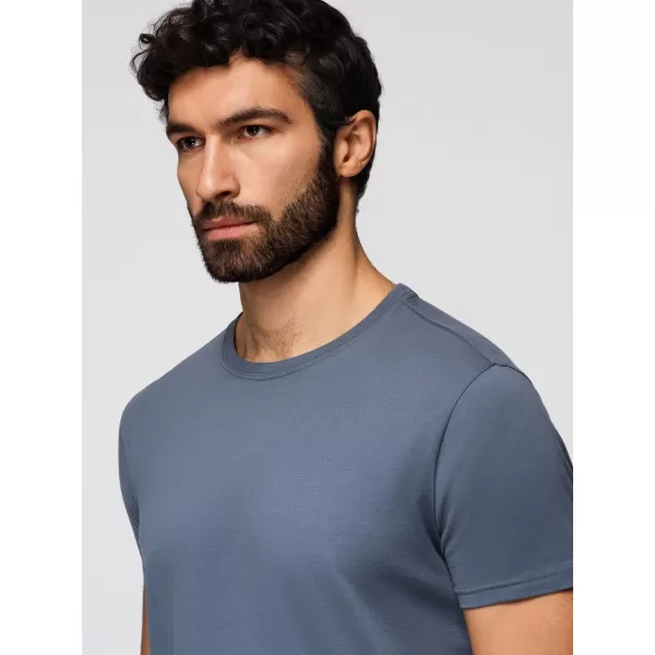 Herren-T-Shirt OMBRE OM-TSBS-0268 WEIß/GRAPHIT/BLAUER DENIM 