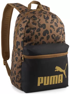 Rucksack PUMA PHASE AOP BACKPACK 09116916 PUMA BLACK/KONA BROWN/LEOPARD AOP