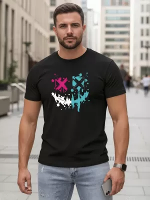 Herren-T-Shirt DSTREET NX5100R-BK SCHWARZ
