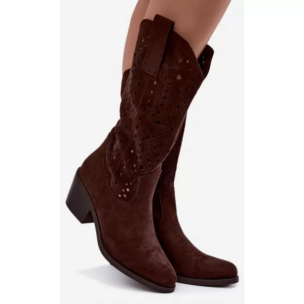 Damenstiefel S.BARSKI HY62-8126 SCHOKOLADE 