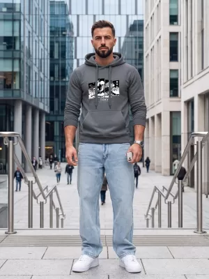 Herren-Sweatshirt DSTREET NX5146BX-05-09 DUNKELGRAU