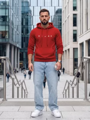 Herren-Sweatshirt DSTREET NX0001BX-18-09 ROT